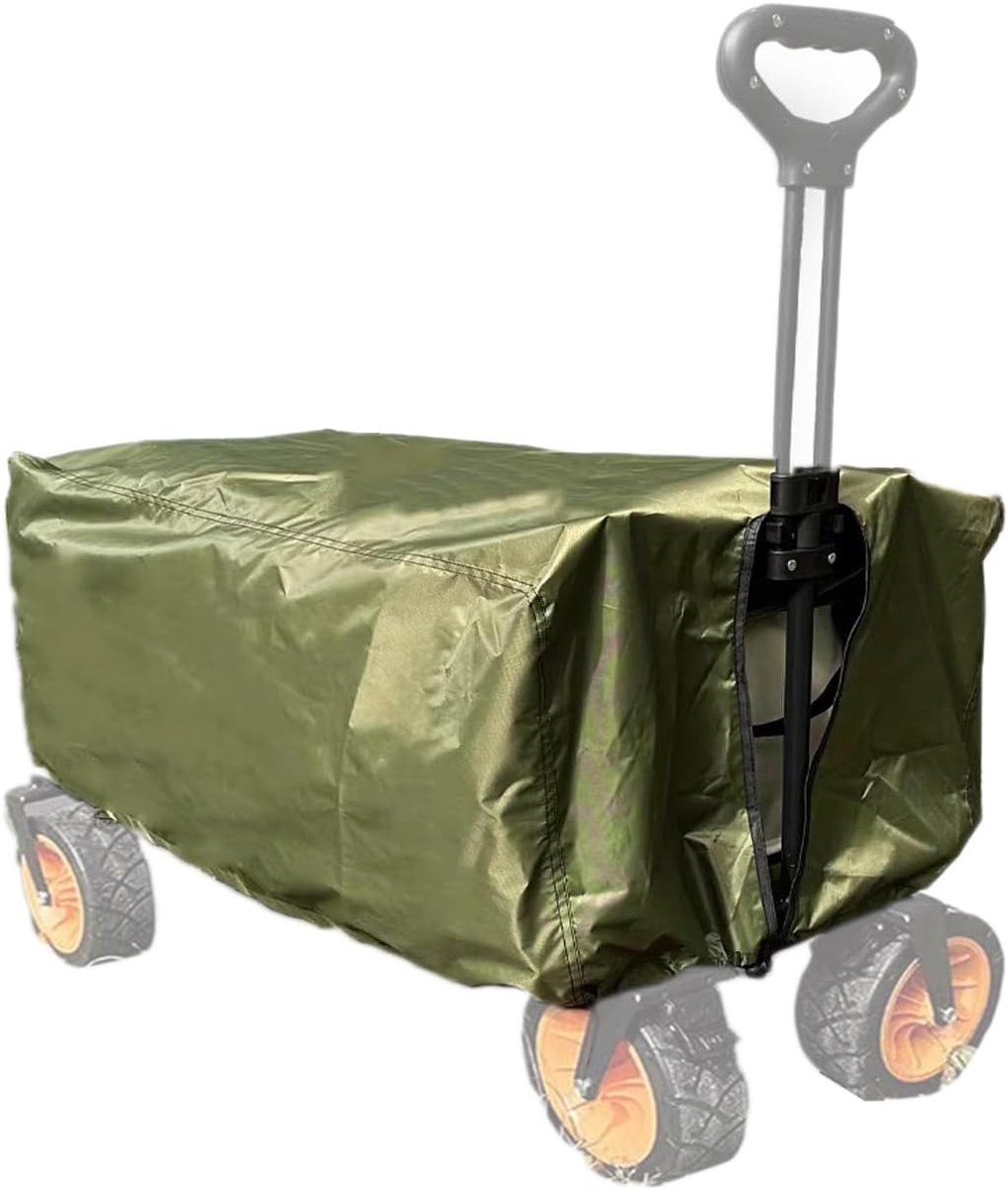 Afdekking voor opvouwbare bolderkar, waterdicht, anti-uv, stofdicht, Oxford 210D (groen)