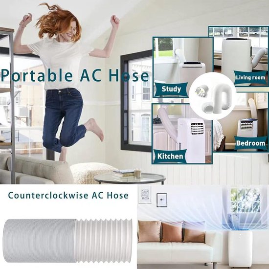 airconditioner uitlaatslang, mobiele slangset diameter 150 mm, universele afvoerslangconnector voor airconditioner, voor airconditioning, luchtontvochtiger, droger — afbeelding 5