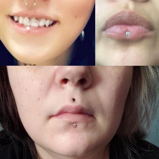 Studs Monroe Piercing Lip Piercing Retainer Kraakbeen Tragus Nail Conch Helix Oor Barbell Piercing Sieraden met Diamant CZ voor Mannen en Vrouwen — afbeelding 2
