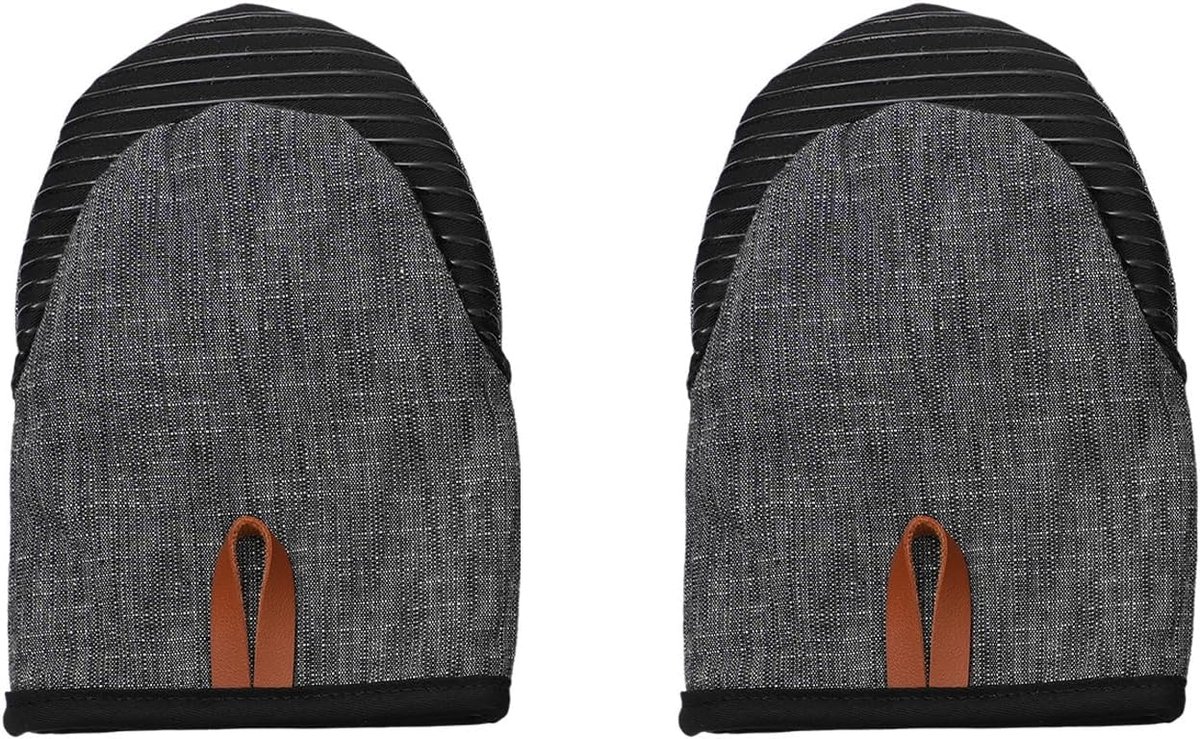 Ovenwanten en pannenlappen van antislip siliconen met strependesign, hittebestendig tot 250 °C, voor koken, grillen, bakken