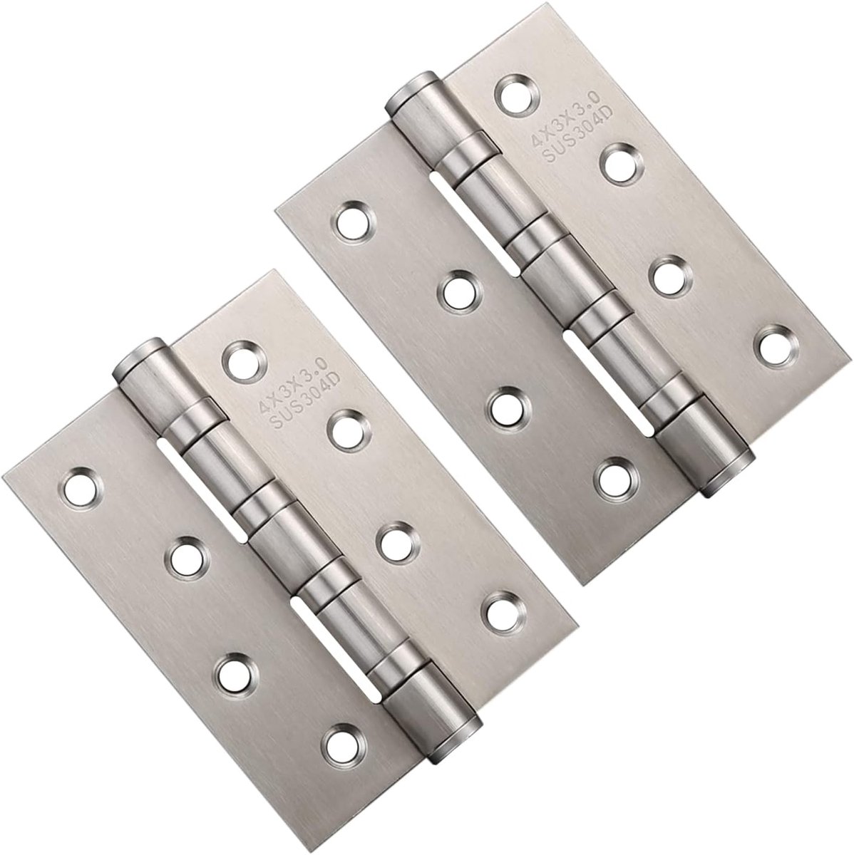 Scharnieren 4" 100mm roestvrijstaal scharnieren inklapbaar kogellager scharnieren deurscharnier, zilver