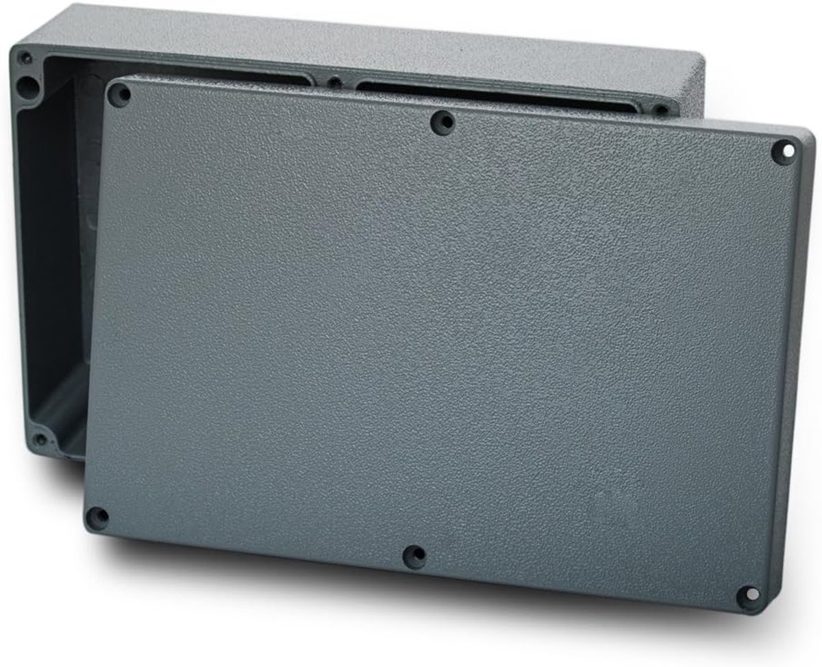 edi-tronic Aluminium lege behuizing, 222 x 145 x 75 mm, industriële behuizing, IP66, behuizing box, dicht