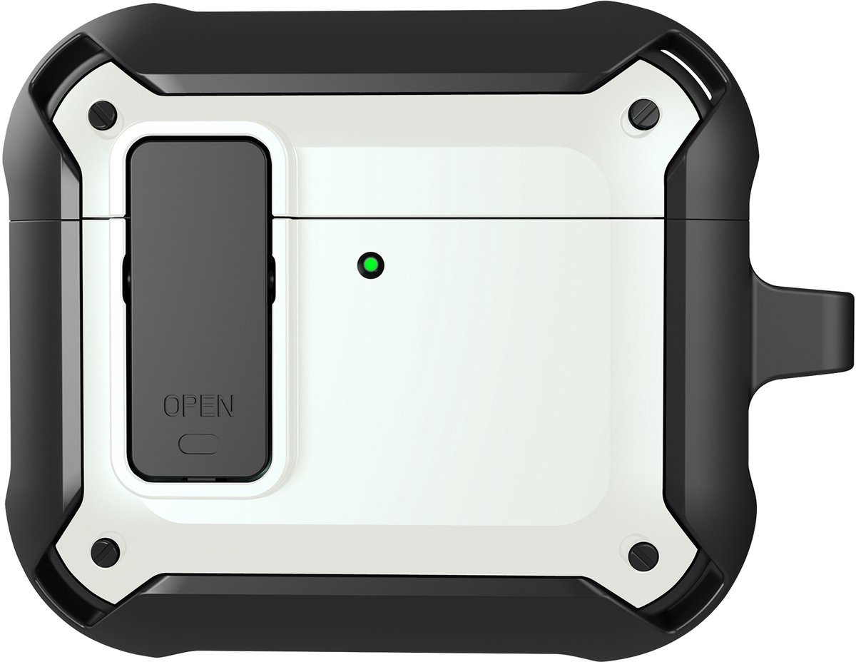 Mobigear Hoesje geschikt voor Apple AirPods 4 Hardcase Hoesje | Mobigear Bumblebee - Wit