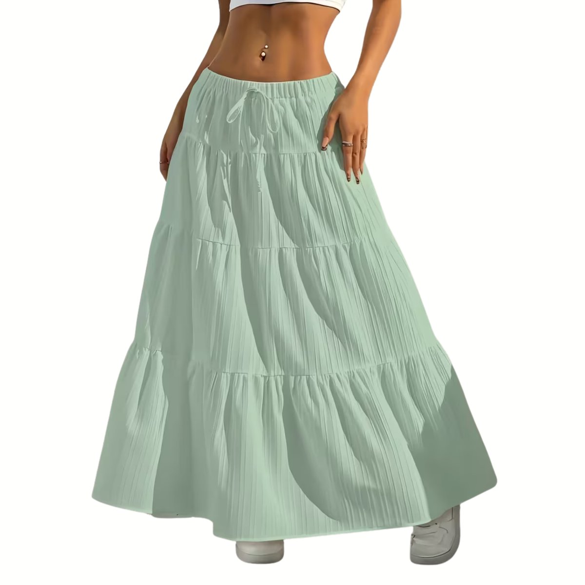 Currero Broekrok Dames Skort Skirts Skirt Rok Midi Korte Broek Culotte Wandelrok Rokje Legging Lichtgroen