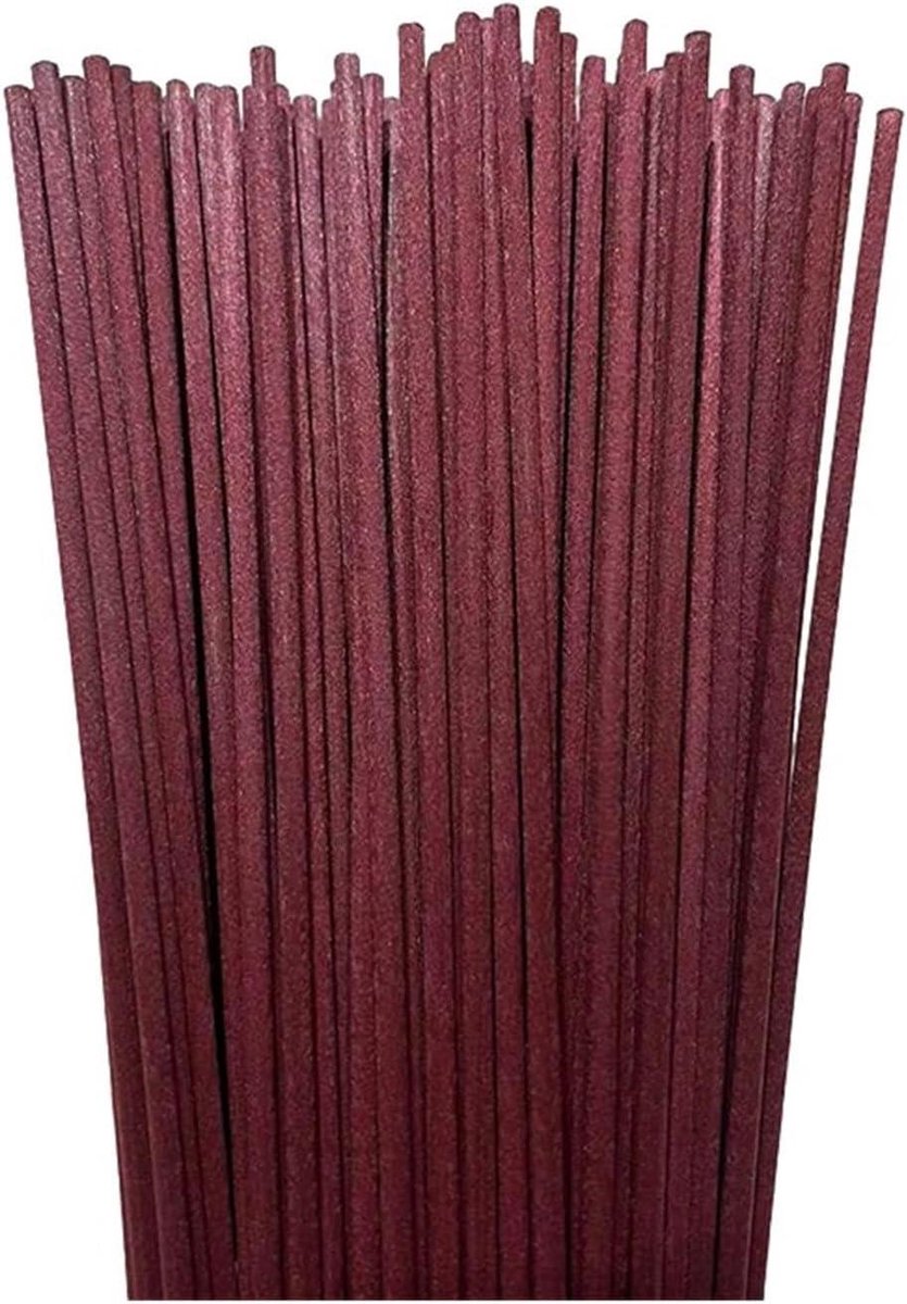 Diffuserstaafjes - Vervangende staafjes - Geur verspreiden - Kunstvezel materiaal - 100 stuks 25 cm - Bordeaux