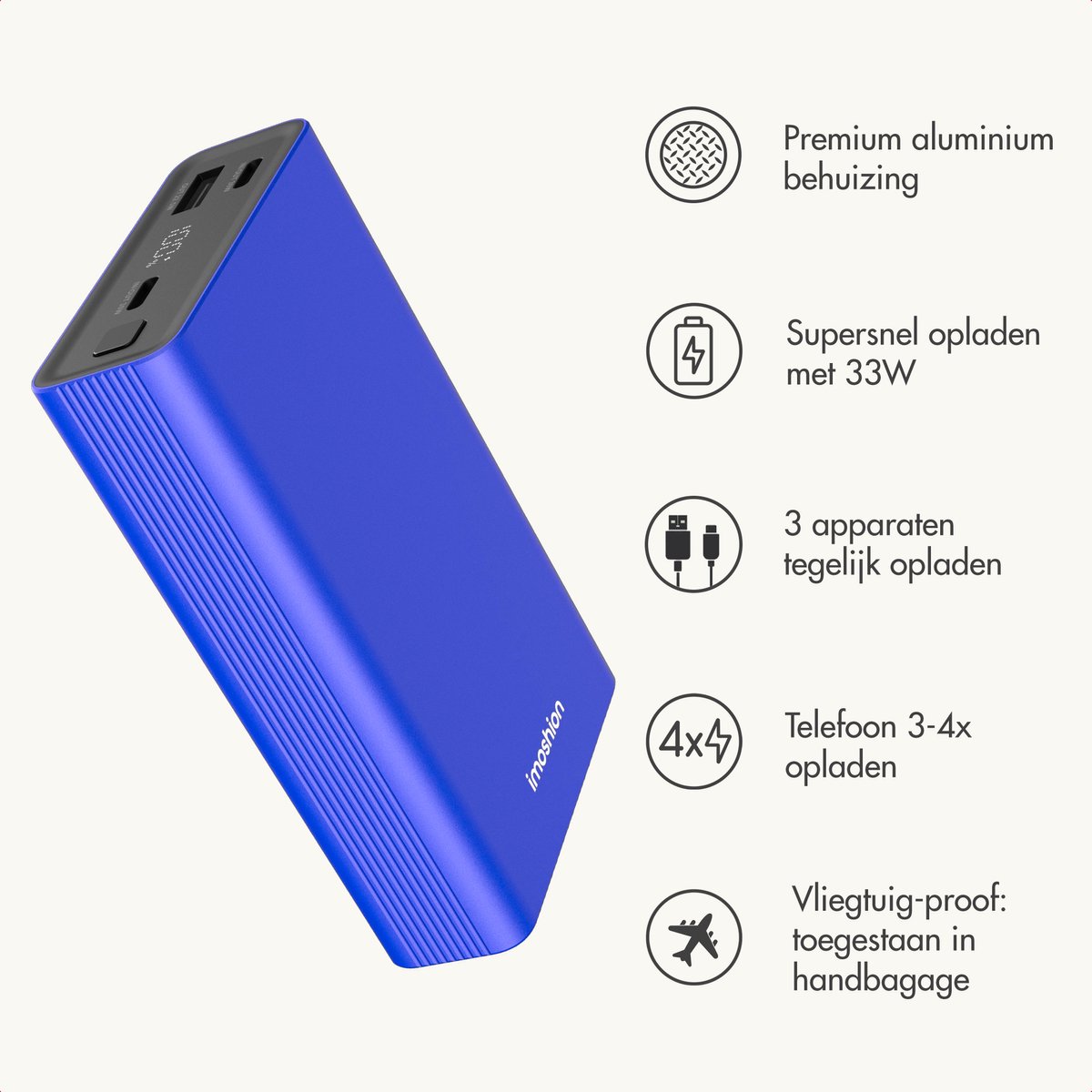 Ploonk Powerbank 20000 mAh met 30W Snellader - afbeelding 2