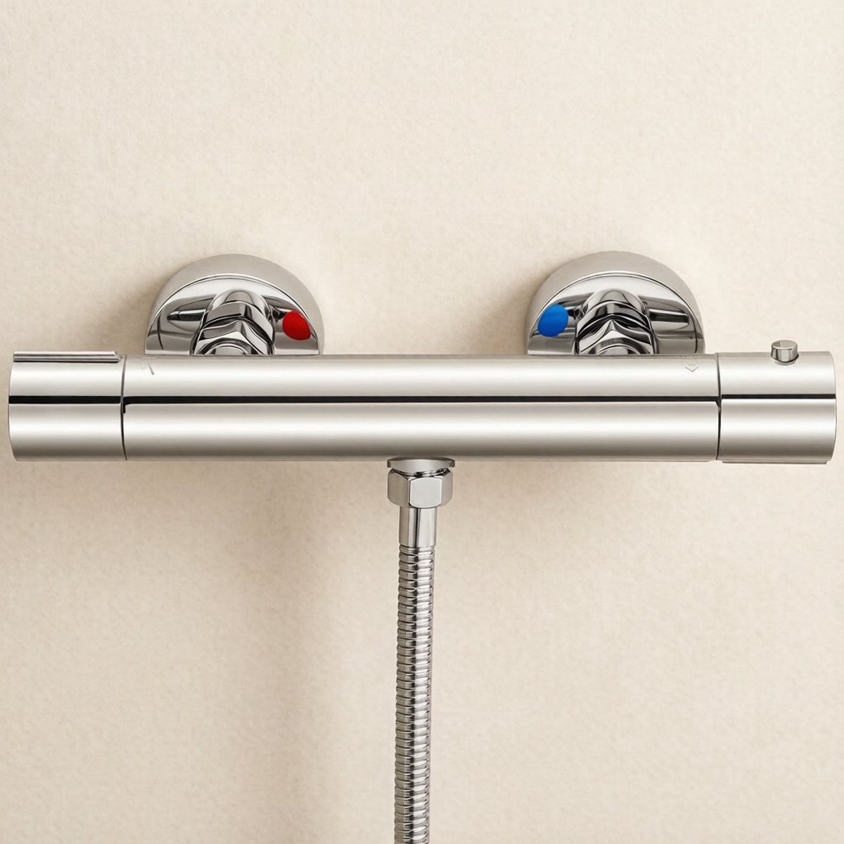 Auralum max Thermostatische Douchekraan - Hartafstand 150 mm - Douchemengkraan - Waterbesparend - Inclusief koppelingen - Chroom