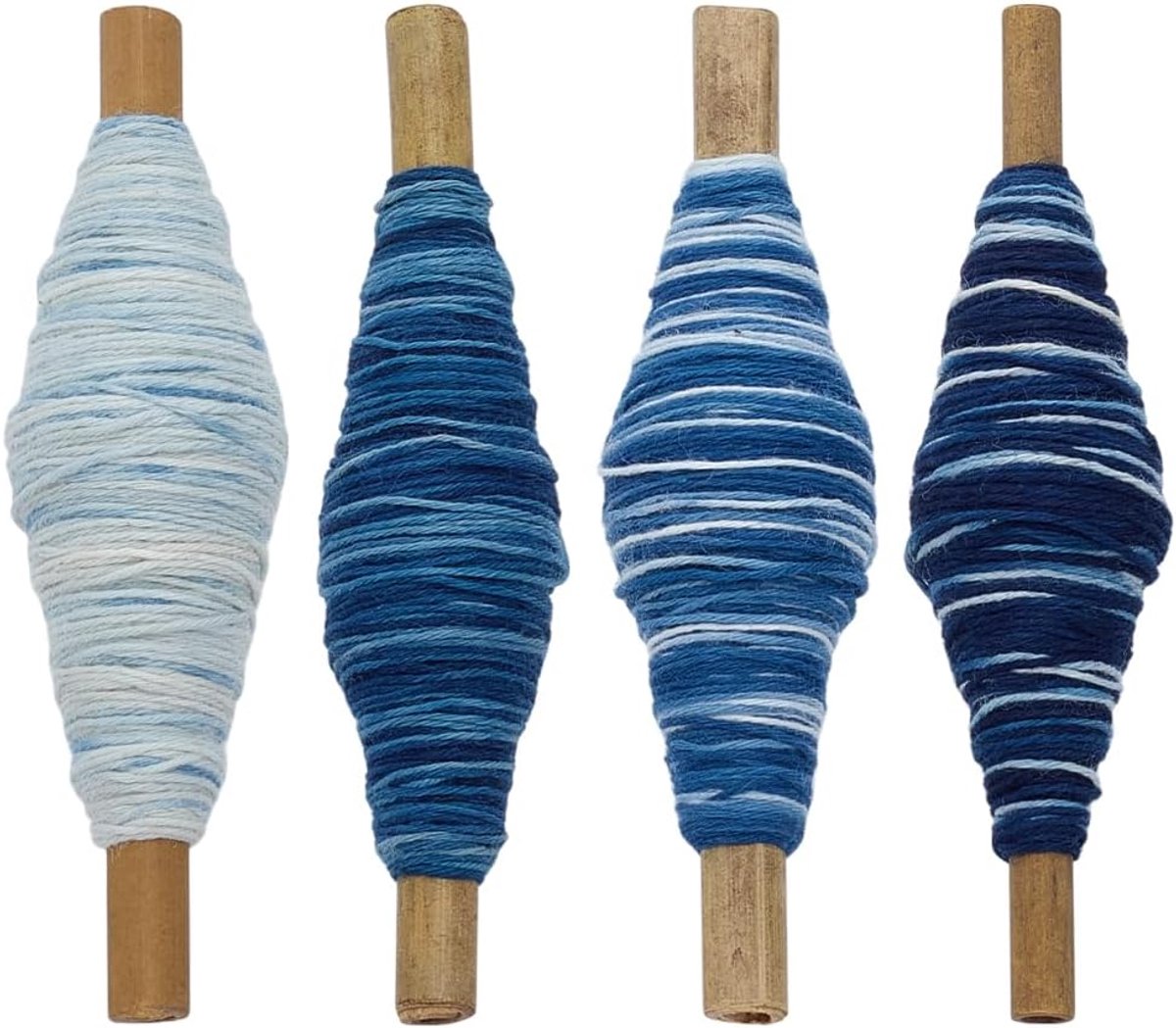 Sashiko Garen, 4 stuks, 4 kleuren, katoenen borduurgaren, Japans quilten en borduurgaren, Sashiko kit, accessoires, gemengd blauw
