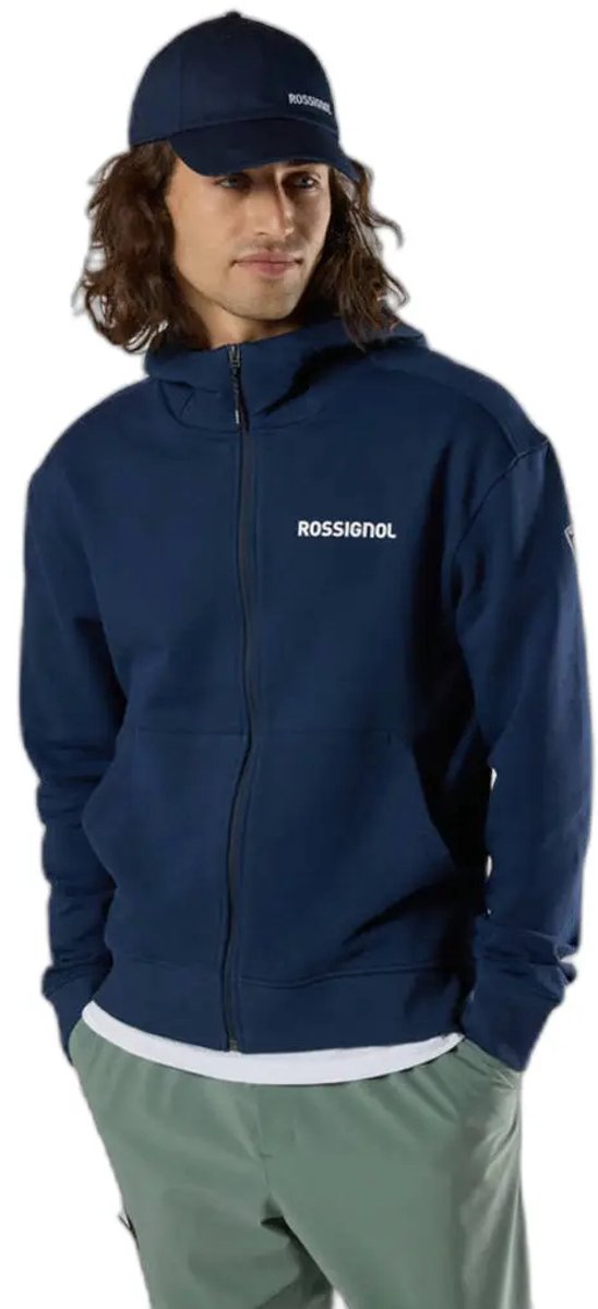 Hooded sweatshirt met rits Rossignol Logo Fzh Donker Marine