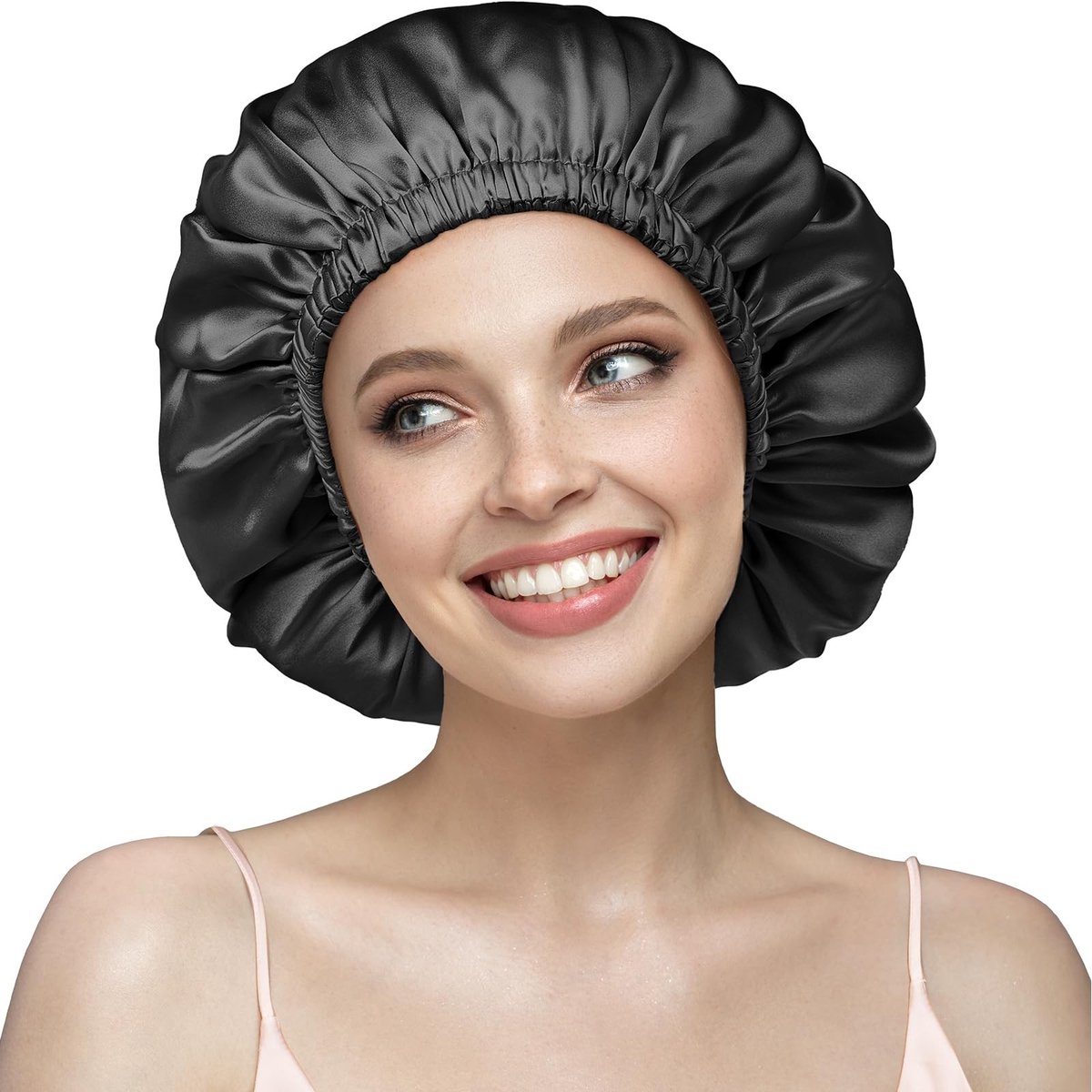 Dailygoods- Slaapmuts 22 Momme - 100% Moerbeizijde - Verstelbaar - Ademende - Nachtmuts - Haarbescherming - Haarkap
