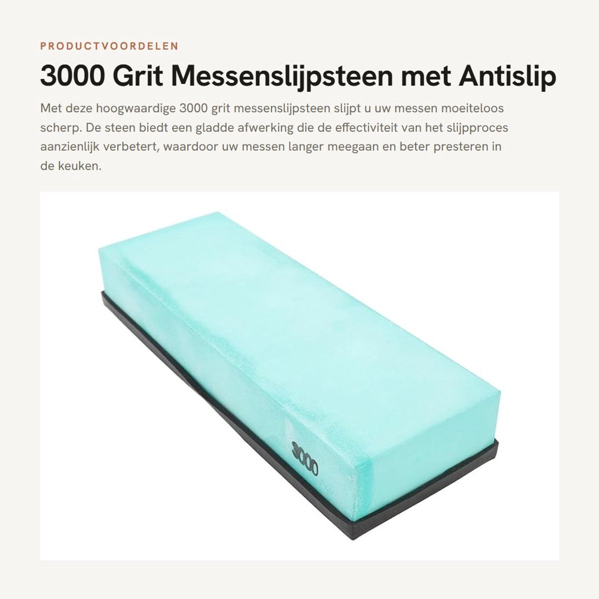Dailygoods- Slijpsteen 3000 Grit - Aluminiumoxide - Antislip Basis - Hoekgeleiding - Leren Riem - Verbeterde Scherpervaring - Slijpmiddel