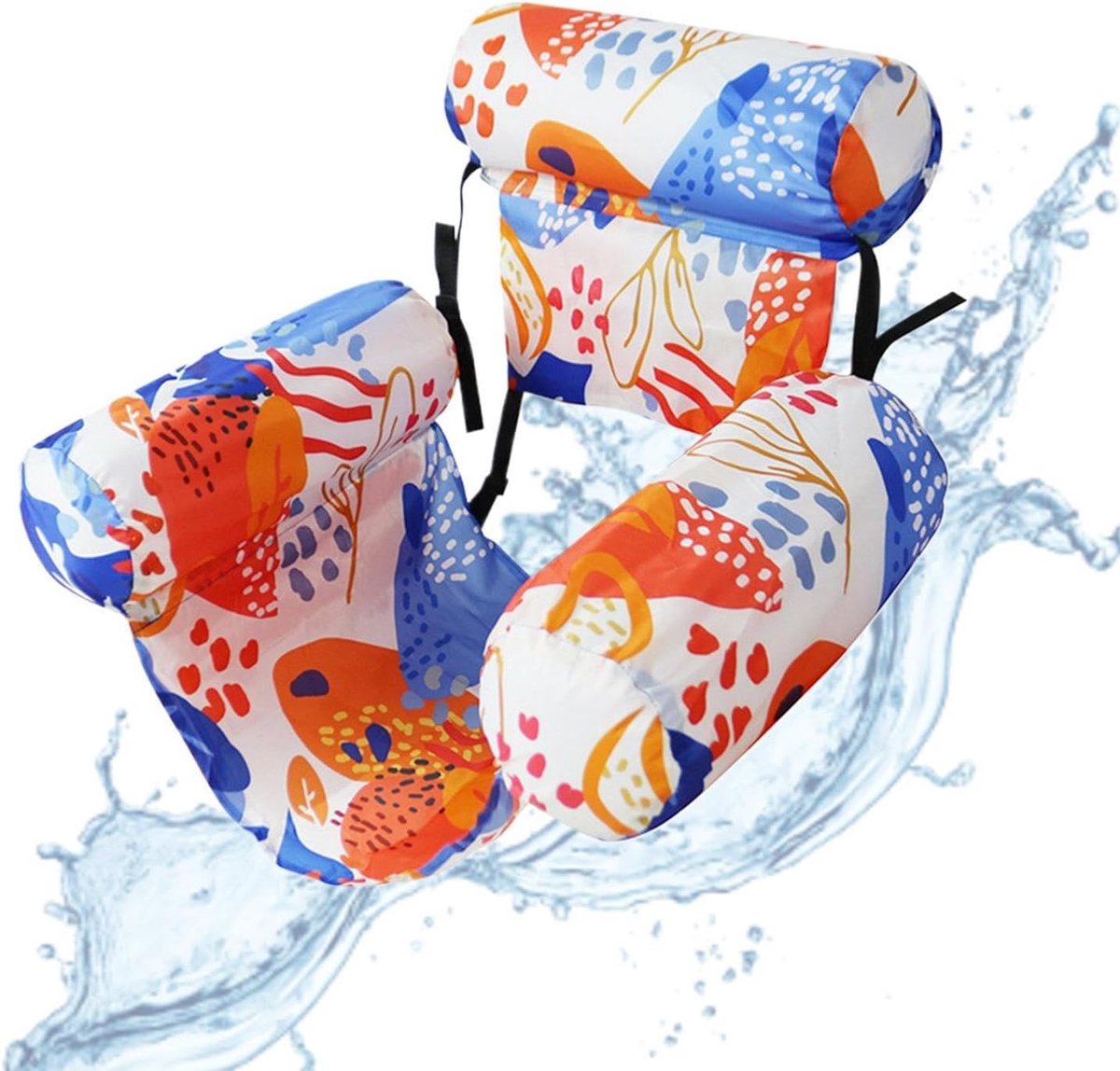 LISM-Opblaasbare mat voor in het zwembad - Verstelbare dikte, ergonomisch en draagbaar | Opblaasbare ligmat voor volwassenen, geschikt voor stranden, waterparken, rivieren, zeeën, meren, feesten, fotoshoots en reizen - Oranje