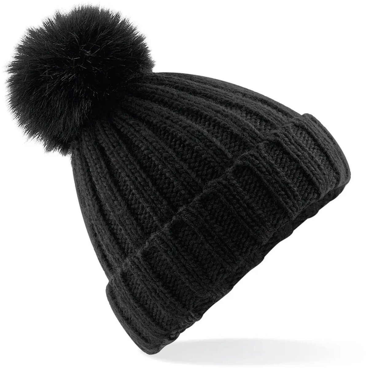 Cap Beechfield Fur Pop Pom Chunky