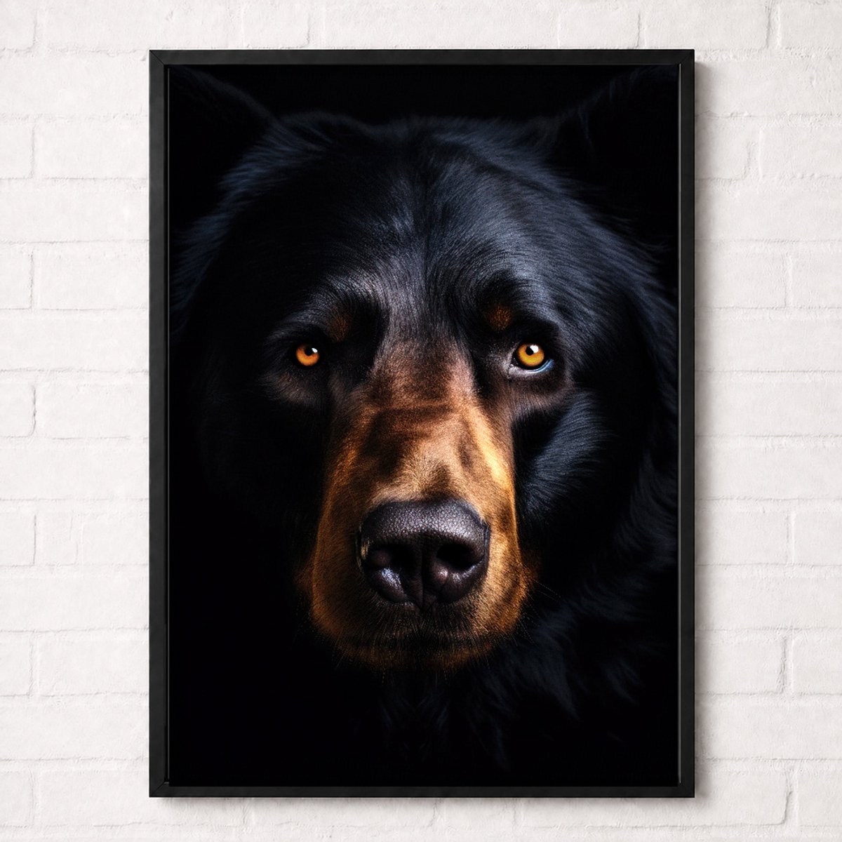 Zwarte Beer Poster - Wildlife Portrait Collection - Dieren Posters - A1+ 61 x 91,5 cm
