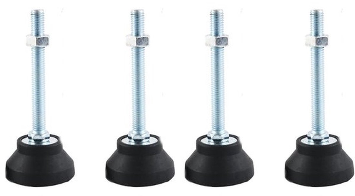 Meubelnivelleringspoten 4 stuks - Heavy Duty hoogteversteller - Nivellering - Verstelbaar - Draagvermogen 80 kg - Bescherming tegen krassen - Meubelpoten