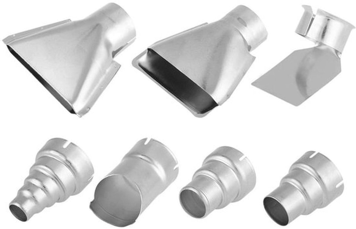 Heat Gun Nozzle - 7 Stuks - Hittebestendige Nozzles - 35mm - Accessoire Vervanging - Geschikt voor Soldeerstation - Roestvrij staal