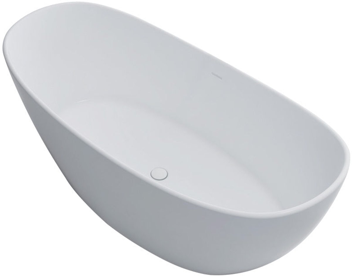Vrijstaand ligbad Sanitado Elements Orto solid surface 180x85cm mat wit