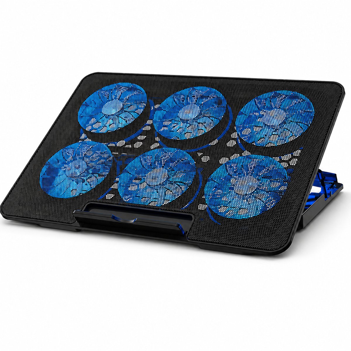 Laptop Cooler - 17 Inch - Verstelbaar - 6 Ventilatoren - Laptop Koeler - Cooling pad - Zwart
