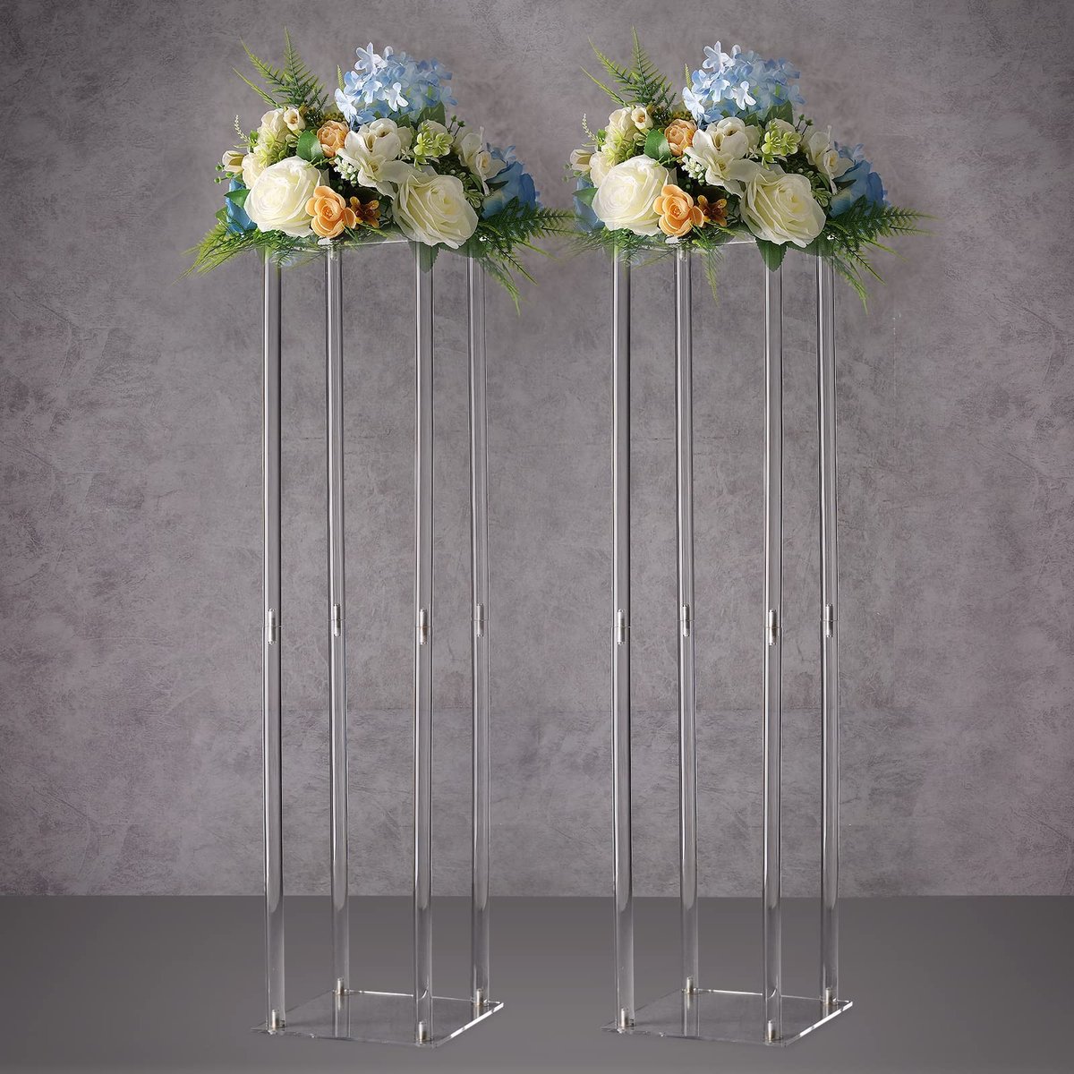 Solidchoice - Set van 2 Transparante Acrylen Vazen van 90 cm Voor Bruiloften en Feesten