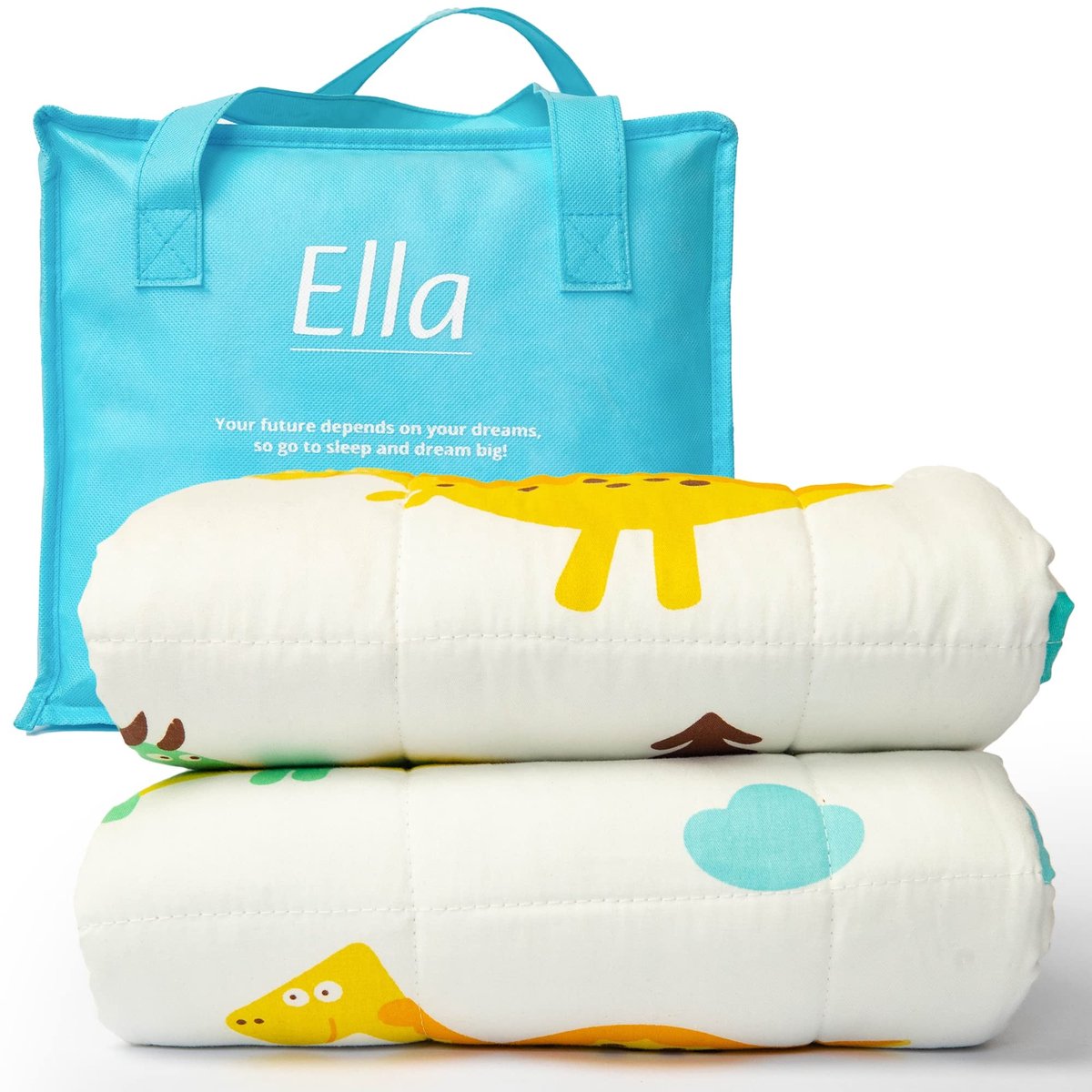Solidchoice - Zware Deken voor Kinderen, 2.4 kg, Veilig en Ontspannend (90 x 120 cm, Dino)