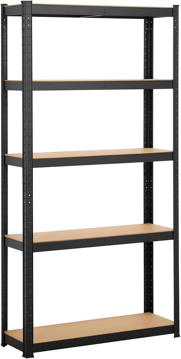 Solidchoice - Heavy Duty Opslagrek 90 x 30 x 180 cm Zwart