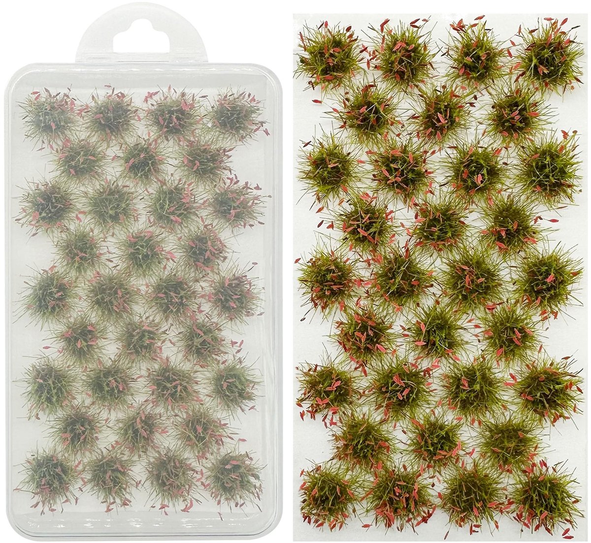 Solidchoice - 32 Stuks Miniatuur Grasclustertjes voor Modelbouw