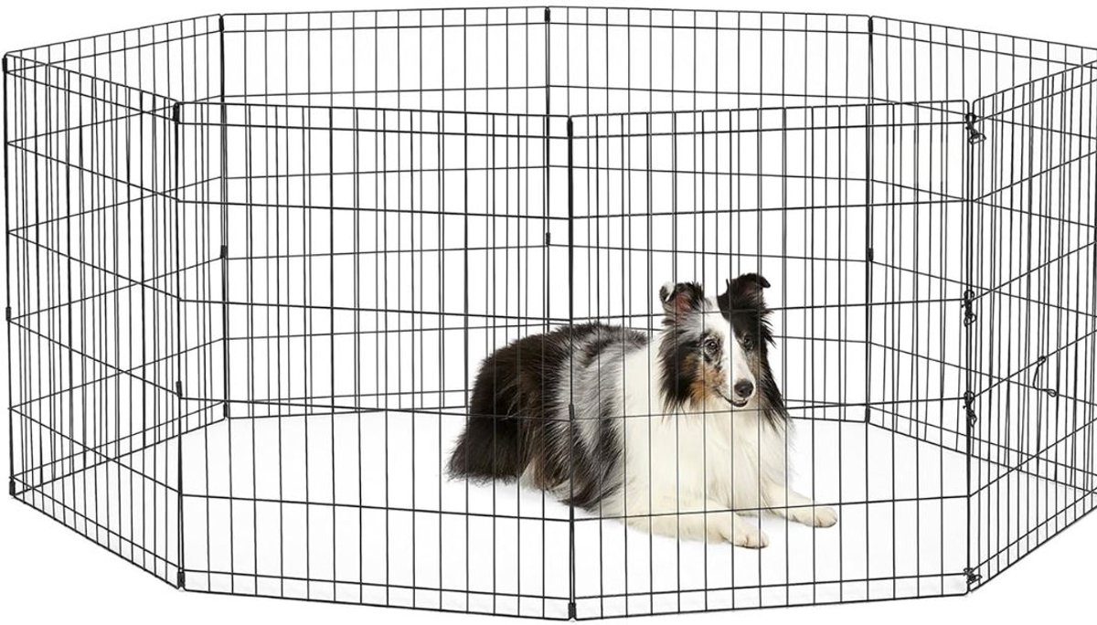 LNMsolutions® Hondenren - Hondenbench - Puppyren - Zwart - 157cm x 157cm x 76cm