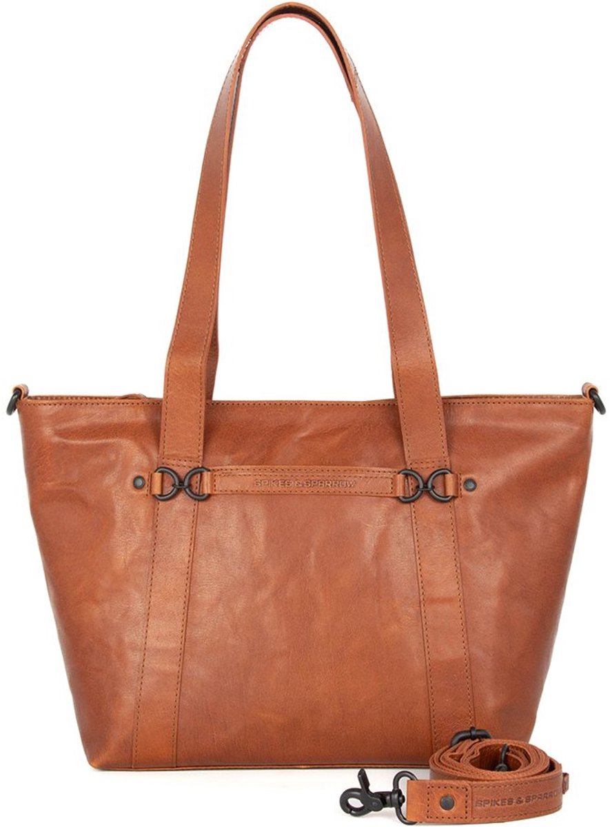 Leren Shopper - Jannah - Brandy Cognac