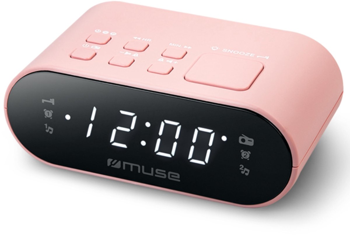 Solidchoice - Draagbare FM Radio Alarmklok met Dubbele Alarmfunctie