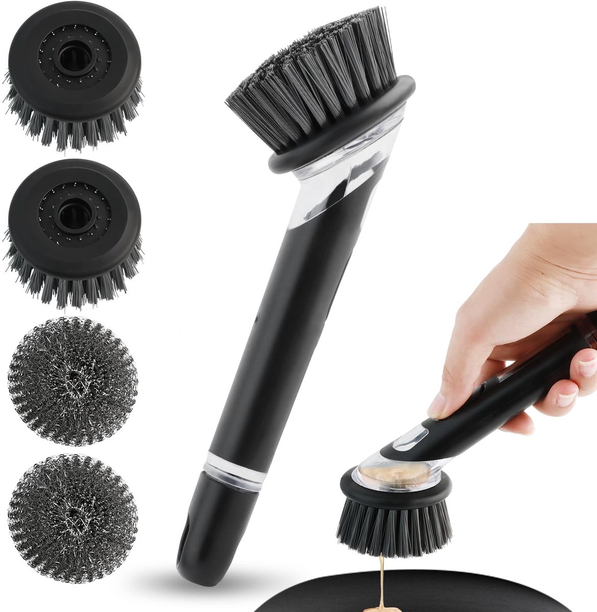 Solidchoice - Afwasborstel met Vaatwasmiddel Dispenser