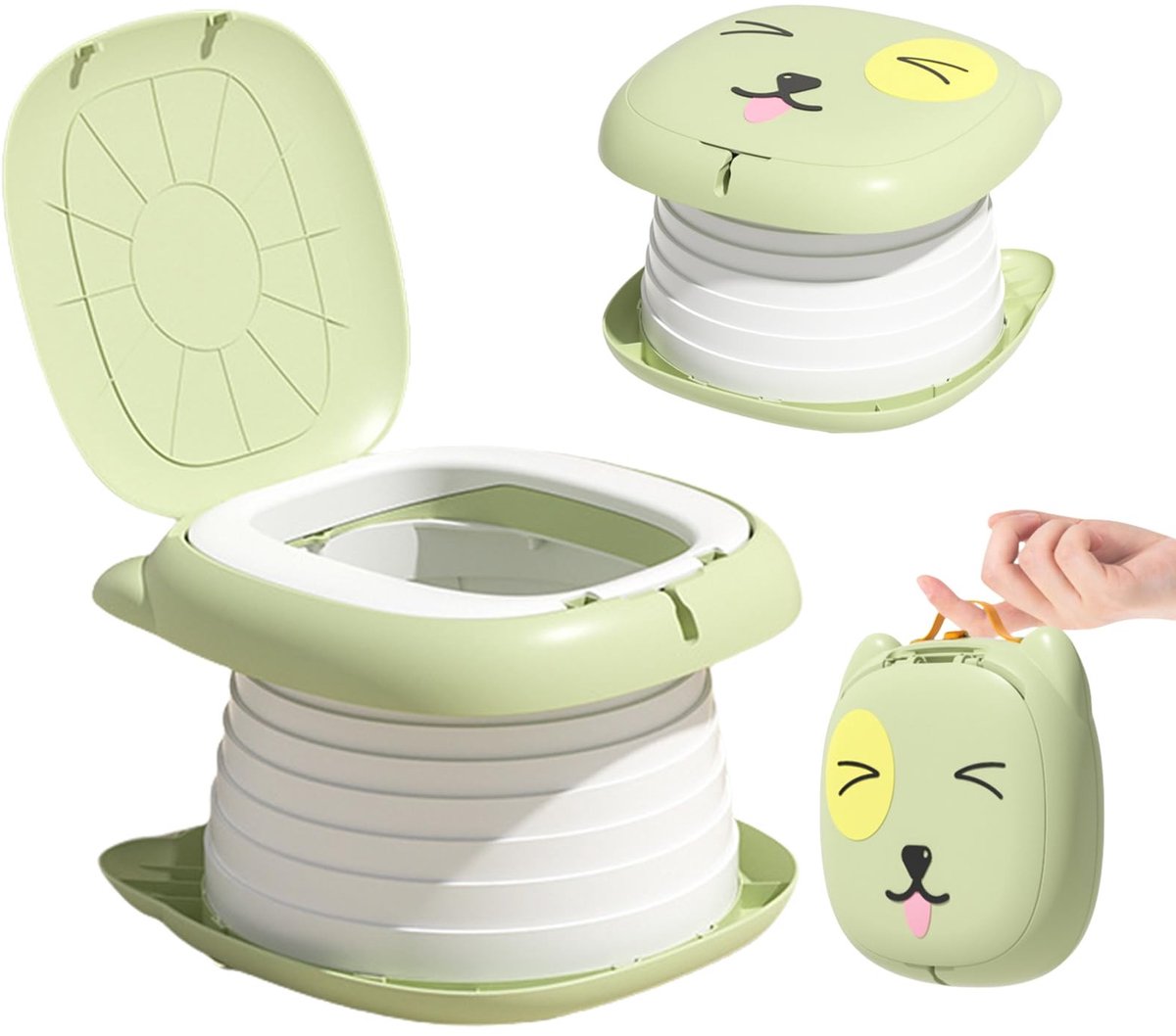 Solidchoice - Opvouwbare Toiletbril voor Kinderen met Vuilniszakken