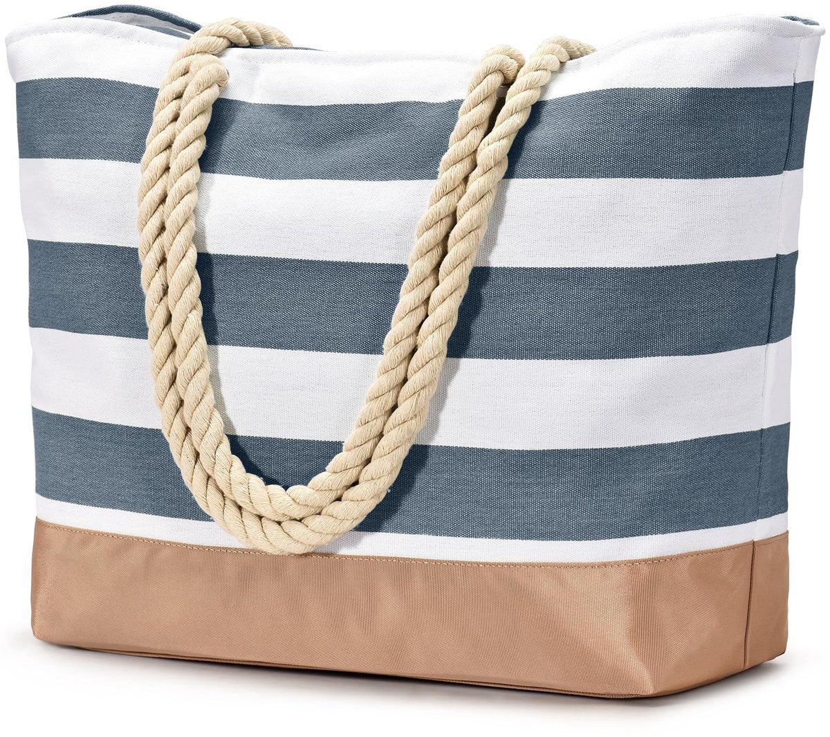 Solidchoice - Grote Strandtas met Rits en Waterdichte Voering