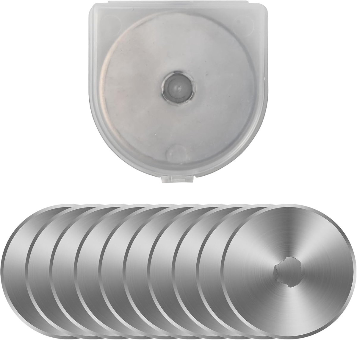 Verwisselbare Snijbladen voor Rolsnijders, Set van 10, RVS, Geschikt voor Stof, Leer en Papier, 28/45 mm
