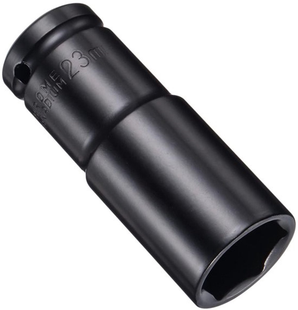 Diepe Impact Steeksleutel, 1/2 Inch Aandrijving 23mm Diepe Impact Steeksleutel, Verhit CR-V Staal 23mm Steeksleutel, 1/2 Aandrijving met 80mm Lengte 6-Punt Steeksleutel voor Auto Thuis Reparatie