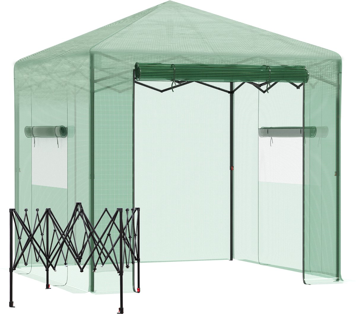 Tomatenkas met PE waterdichte hoes 238x178x240cm - Tuinkas - Kas -staal - Kweekkas - Groentekas