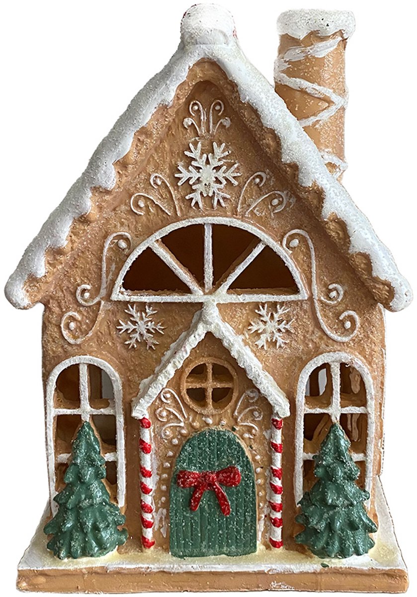 Clayre & Eef Gingerbread house Bruin Kunststof