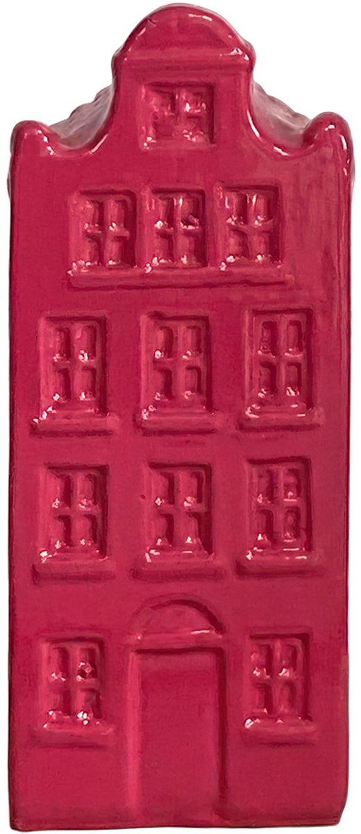 Clayre & Eef Decoratie Beeld Huis Rood Polyresin