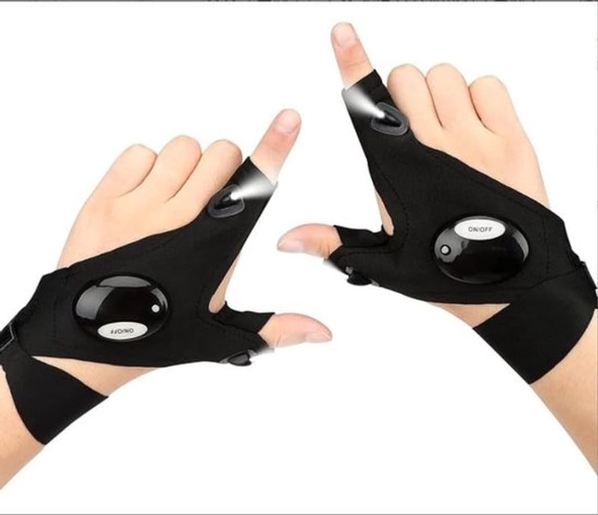 LED Handschoenen met Verlichting - Ideaal voor Vissen en Kamperen - Rekbare Stof voor Comfort - Unisex - Perfecte Geschenken voor Kerst e...