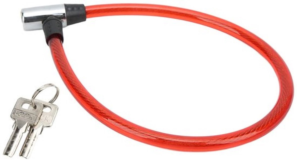 Fietsslot Kabel - Draagbaar Fietsslot - Beveiliging Fiets/Motorfiets - Roestvrij Staal - 2 Sleutels - Eenvoudige Bediening - Beveiligingsslot