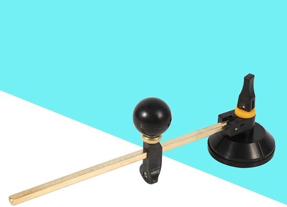 Glas Snijder Verstelbaar - Cirkelvormig Snijgereedschap - Hoogwaardig Rubber/Aluminium - Duidelijke Schaal - Duurzaam - Stevig Gebruik - Glascirkel