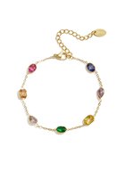 Lumi - Geometrische Armband - Zirkonia - Stainless Steel - - gemengde kleur