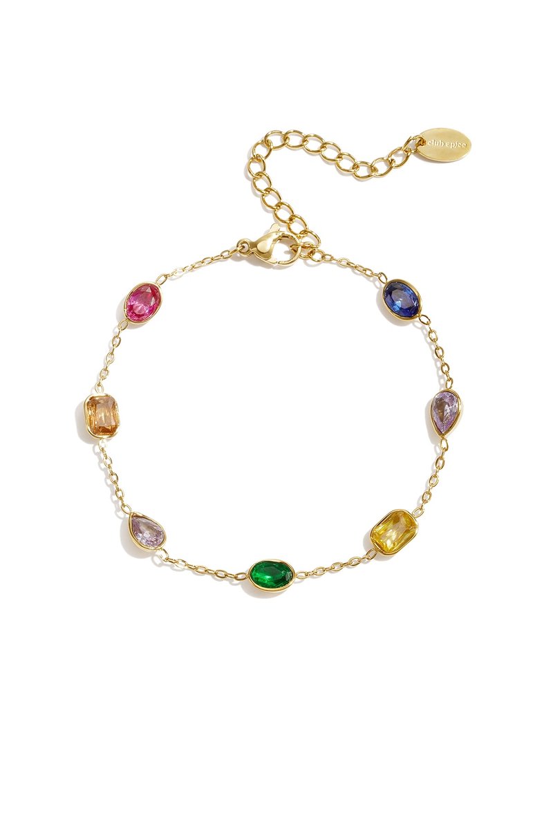 Lumi - Geometrische Armband - Zirkonia - Stainless Steel - - gemengde kleur