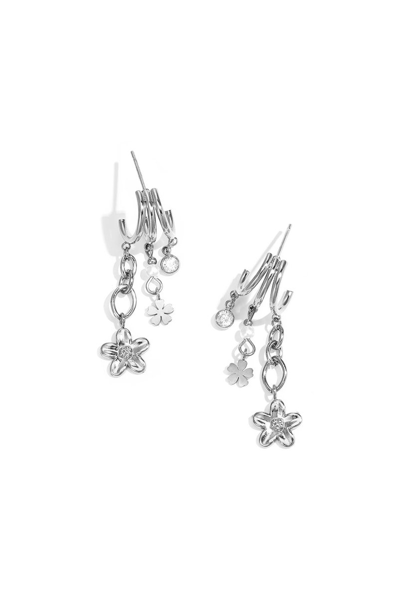 Carys - Schelp Oorbellen - Stainless Steel - - Zilver