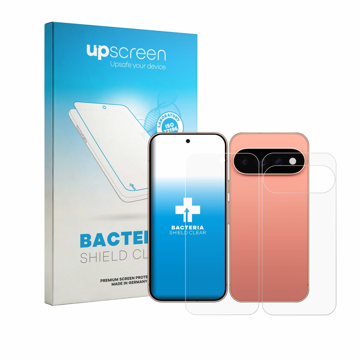 upscreen - Screenprotector voor Google Pixel 11 Pro (Voor+Achter) - Folie Beschermfolie transparant antibacterieel
