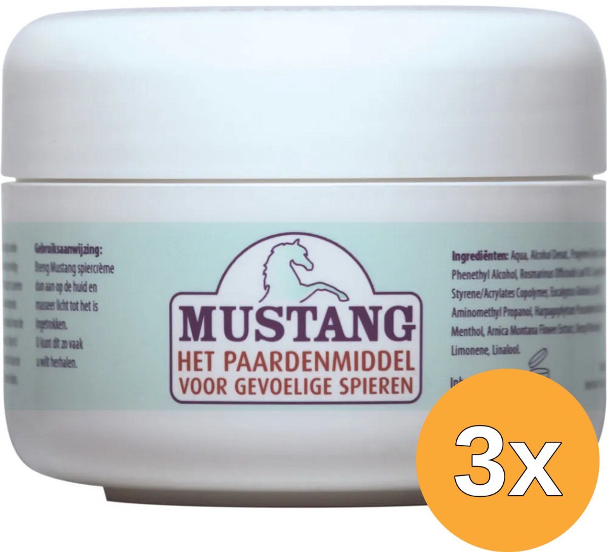 3x Jacob Hooy Mustang Spiercreme (200 ml)