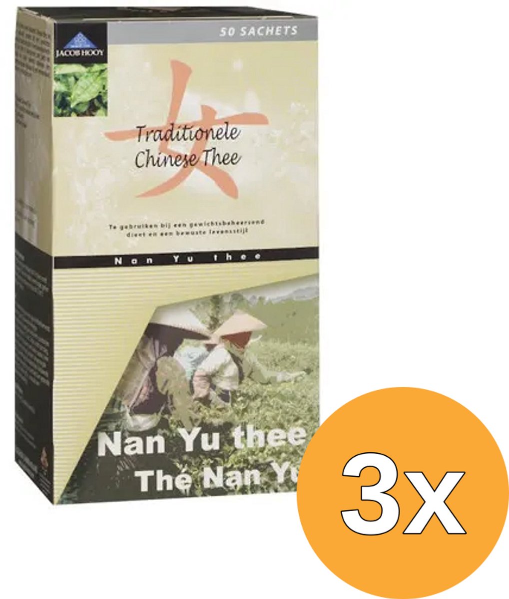 3x Jacob Hooy Nan Yu Theezakjes (50 stuks)