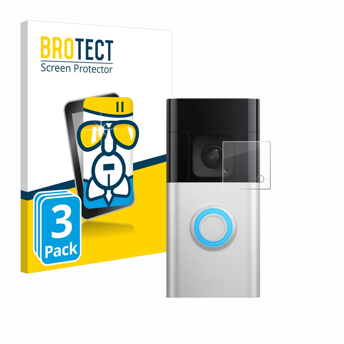 Screenprotector 3 Stuks voor Ring Battery Video Doorbell Pro Beschermglas transparant
