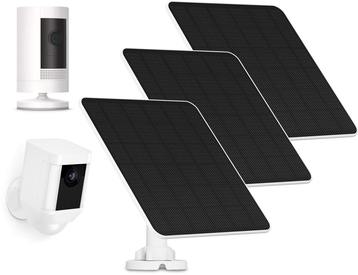Solidchoice - 5W Zonnepaneel voor Ring Camera's, Set van 3
