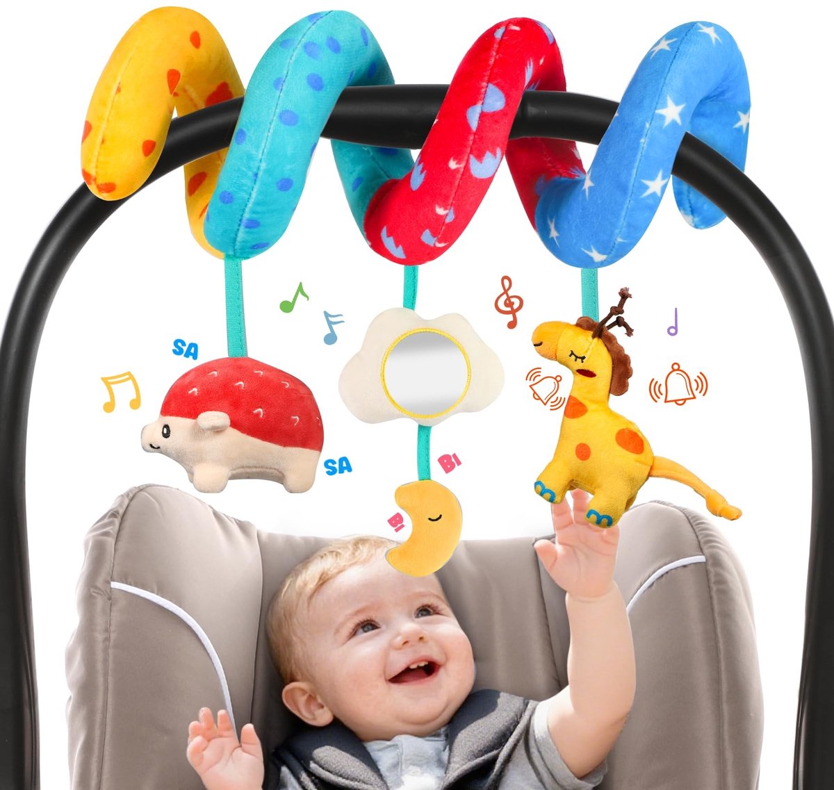 Solidchoice - Baby Activiteit Speeltje met Spiegel voor Kinderwagens