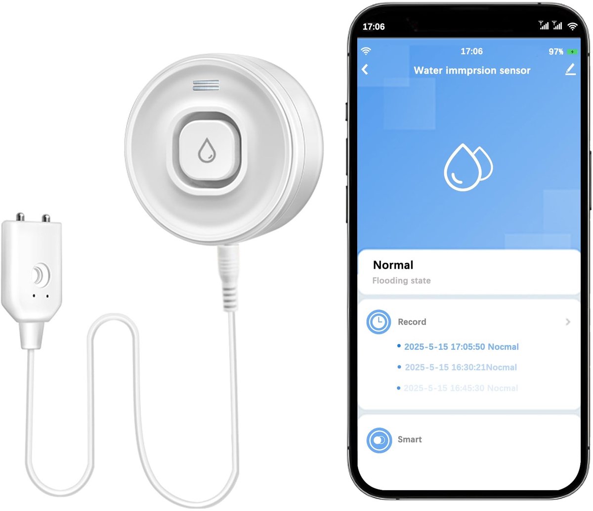 Solidchoice - Waterlek Detector met Geluidsalarm en App Notificaties
